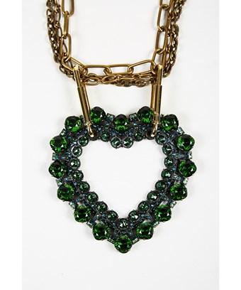 Lanvin 1 Green Blue ☀ Gold Tone Brass ...